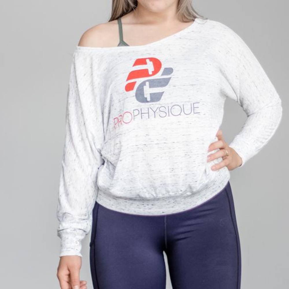 Team pro physique off shoulder long sleeve